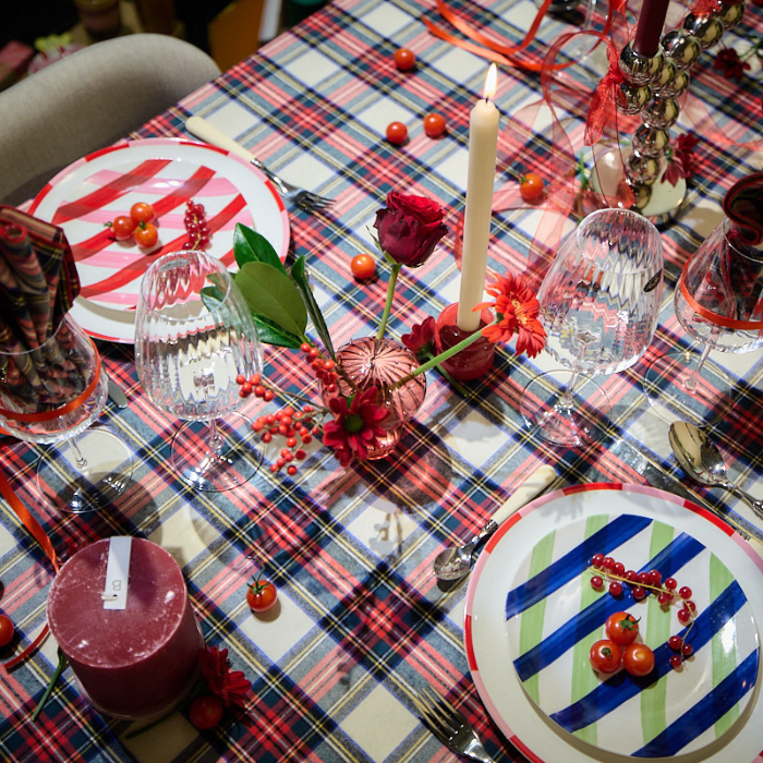 eetborden kersttafel