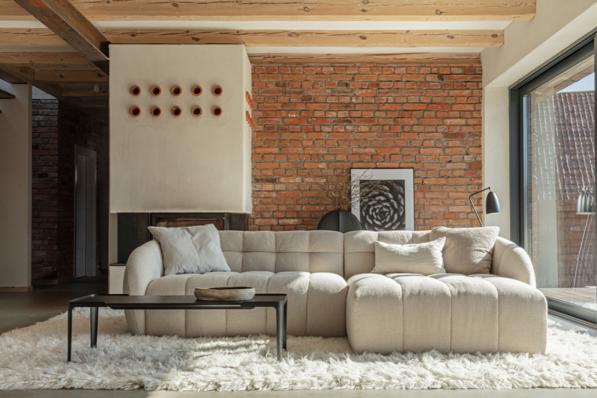 Cube sofa van Sits in stof Togo beige